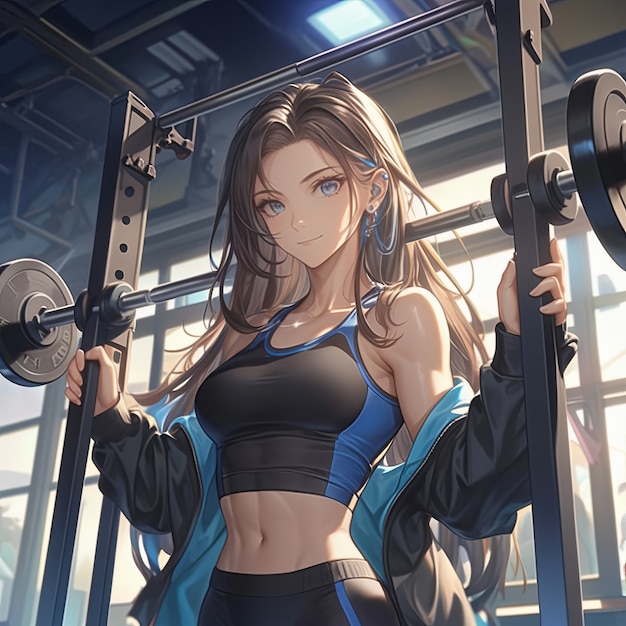 Wallpaper girl, anime, athlete for mobile and desktop 