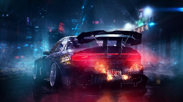 Обои Авто, Игра, BMW, Машина, Car, NFS, Night, Спорткар на 