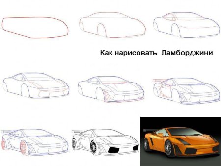 Рисунок одной линии автомобиля