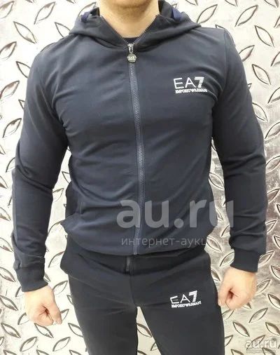 Мужской спортивный костюм EA7 Emporio Armani PJ05Z серый 