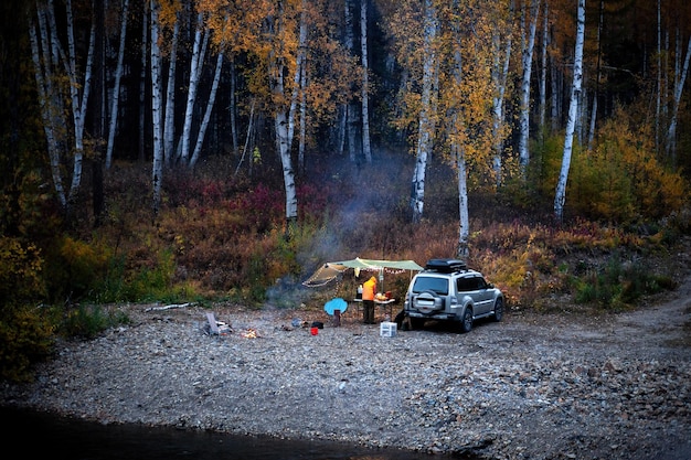 Шатёр в качестве автомобильной палатки — Peugeot Traveller, 2 