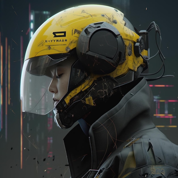 Cyberpunk helmet