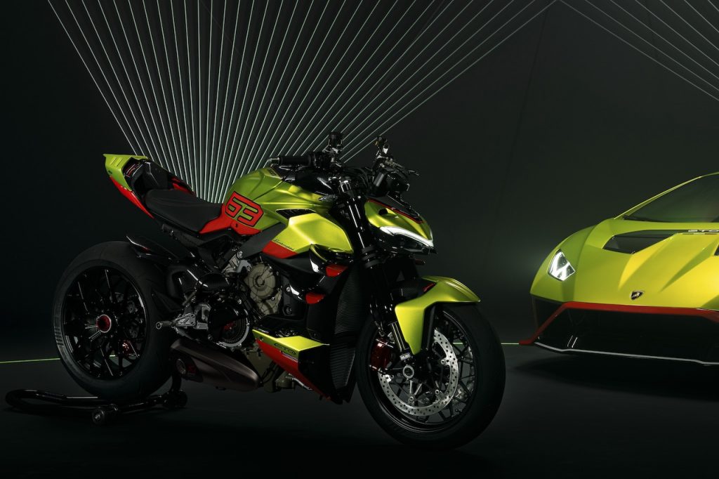 Арт-кар Lamborghini Huracan Evo дополнил Ducati Streetfighter 